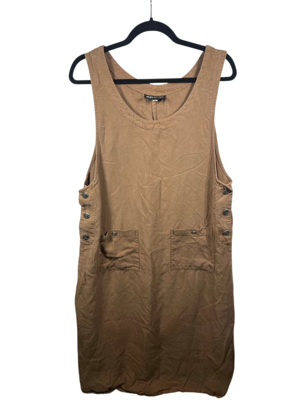 Froxx Dress Womens Medium Jumper Overall Sleeveless Lagenlook Tencel Vintage